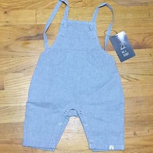 Me & Henry striped woven cotton romper. NWT 6-12m